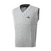 HONOR GOLF Men's V-Neck Knit Golf Vest, 100% Cotton, Solid Color, Warm, Thick, Cold Protection, Spring, Size 2XL, Gray