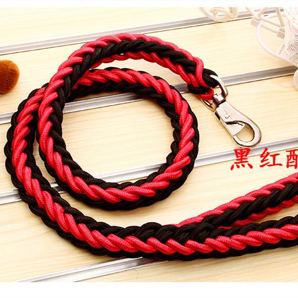 130cm L Superstarkt Grovt Nylon Hundkoppel Dubbelradigt Justerbart Hundhalsband För Medelstora Stora Hundar