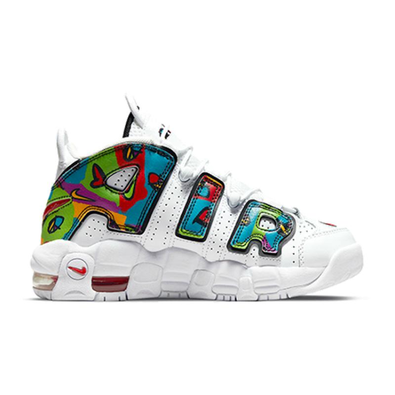 Nike Air More Uptempo Peace, Love, Swoosh GS Sneakers DM8155-100