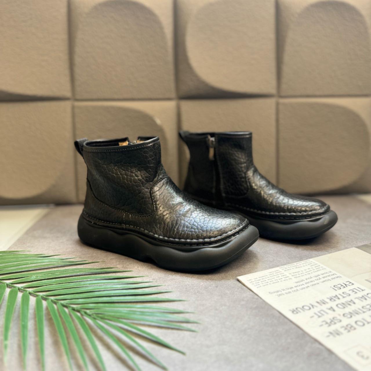 

Осень и зима новые короткие ботинки женские ретро ручной работы обувь узор слона коровья кожа боковая молния ботинки Мартин женские 39 чёрный