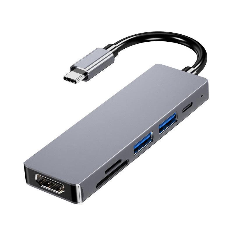Cross-Border 5-in-1 Type-C to HDMI 4K Docking Station with USB 3.0 Extender Hub