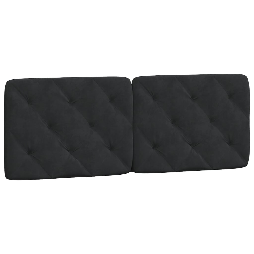 Bed Frame with LED Lights without Mattress Black 140x190 cm Velvet
