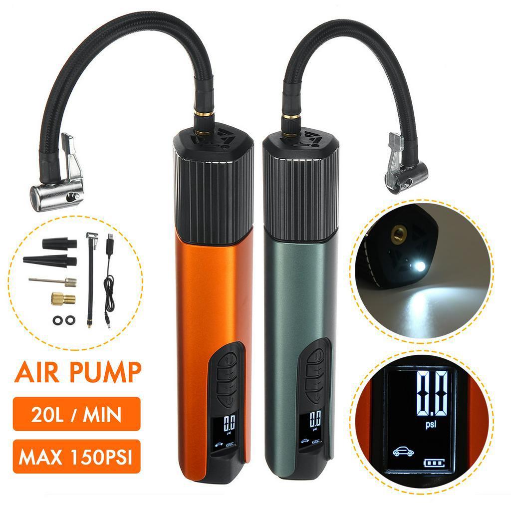 DC-7.4V 150PSI USB Cordless Portable Air Compressor LCD Handheld Inflatable Pump for Car Bicycles Tires Balls Swimming Rings