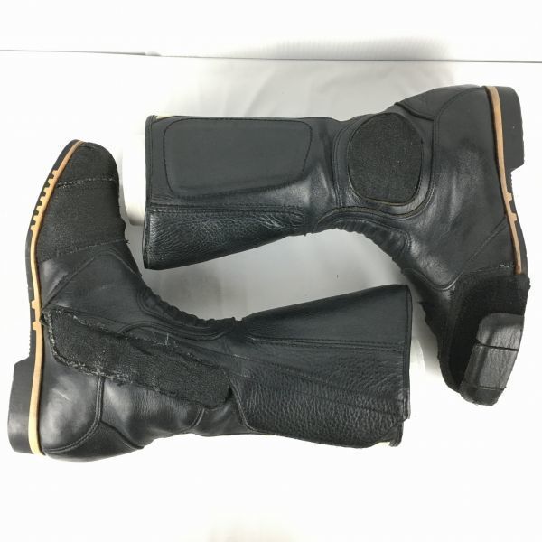 Bottes d'équitation moto vintage Plicana Noir Taille 24.0-24.5cm(UTILISÉ)