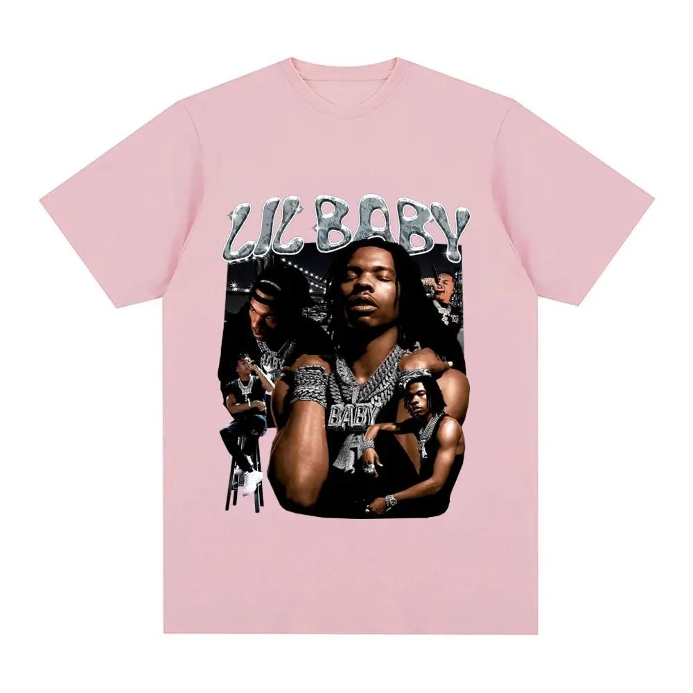 Hip Hop Rapper Lil Baby T Shirt Vintage Unisex Graphic Tee Shirt Oversized Cotton Casual Short Sleeve Oversized Tshirts Streetwear