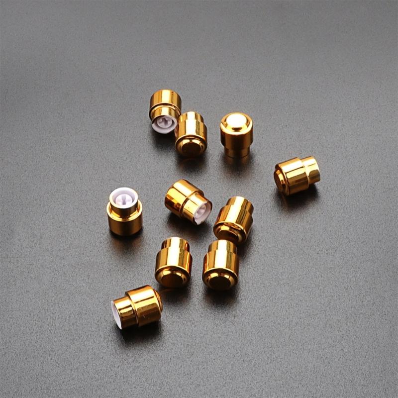 10Pcs Guitar Gold Plastic Barrel Switch Tip Electric Guitar Bass Knobs Potentiometer Cap Instrument Accessories