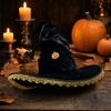 Ruffled Witch Hat with Decor for Halloween Costume