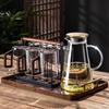 Handun Glass Water & Tea Set with Wood Handles