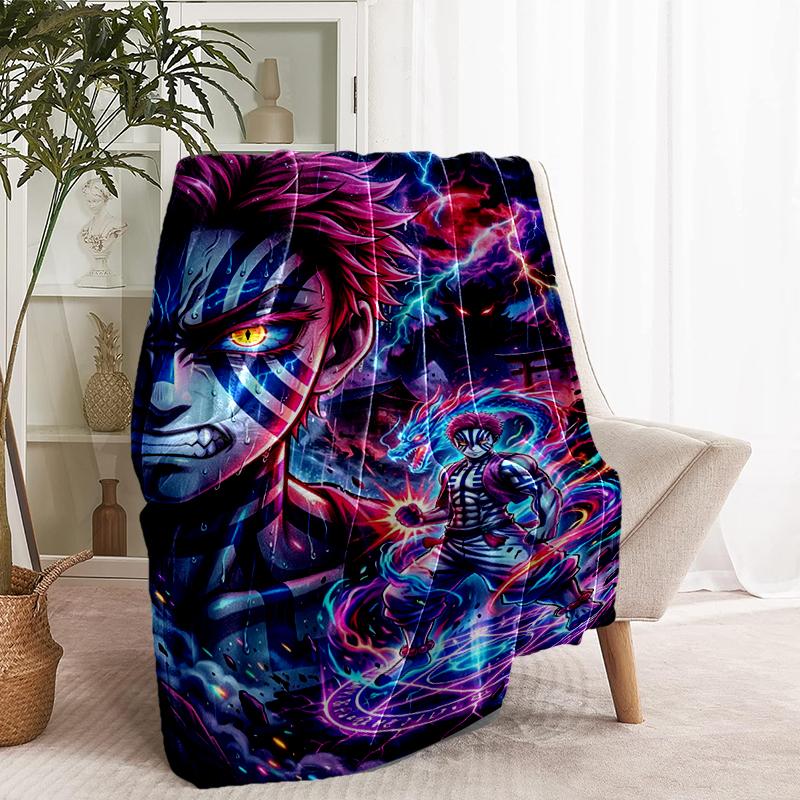 Demon Slayer Print Blanket - Soft & Comfortable, for Bedroom, Travel, Sofa, Home Decoration - Birthday Christmas Gift for Friend