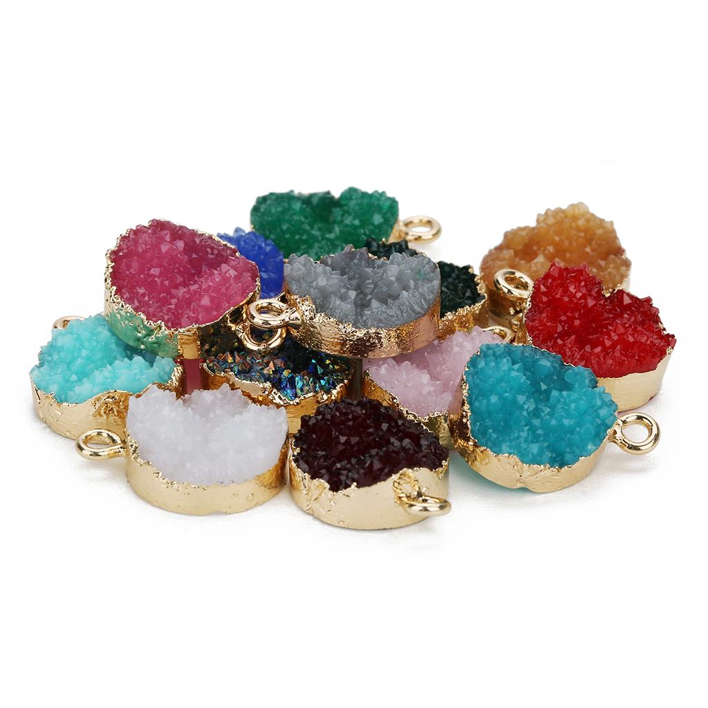 5Pcs/lot Resin Imitation Crystal Cluster Charms Colorful Pendant for Jewelry Making Accessories DIY Necklace Earrings Bracelet