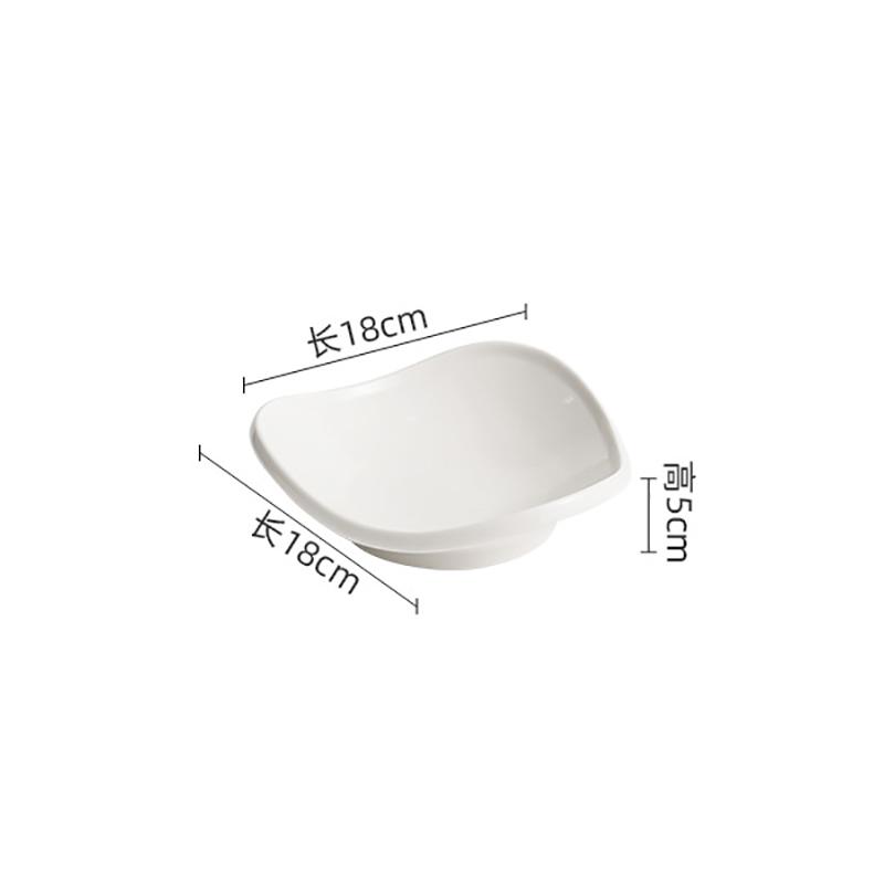 Pure White Irregular Ceramic Triangular Bowl Salad Bowl Dessert Sushi Bowls Molecular Cuisine Display Bowls Specialty Tableware