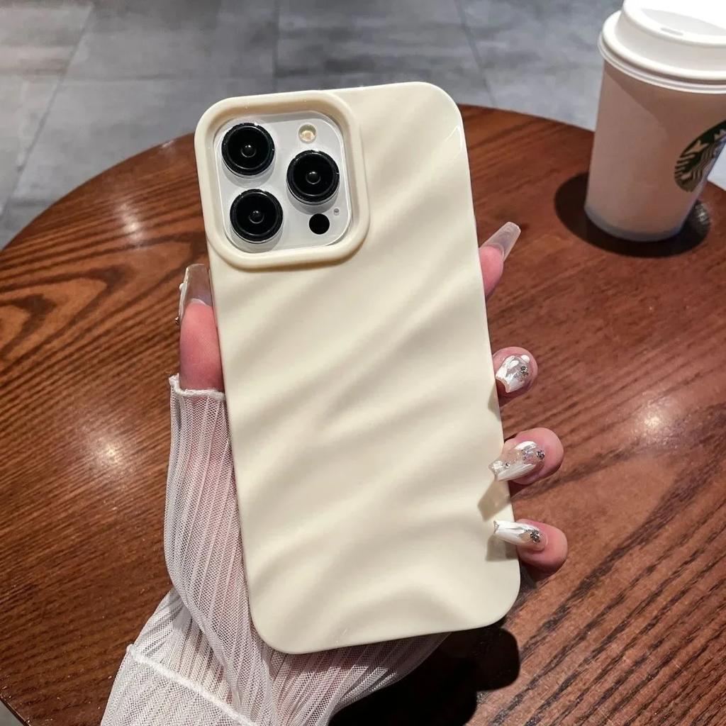Soft Candy Wavy Pattern Phone Case For iPhone 17 16 11 12 13 14 15 Pro Max Xs Max XR 7 8 Plus 17Air Shockproof Bumper Cover