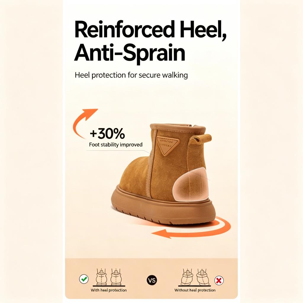 Kids Snow Boots Winter, Thick Cotton Ankle Boots For Girls Boys, Warm Suede Casual Big Kids