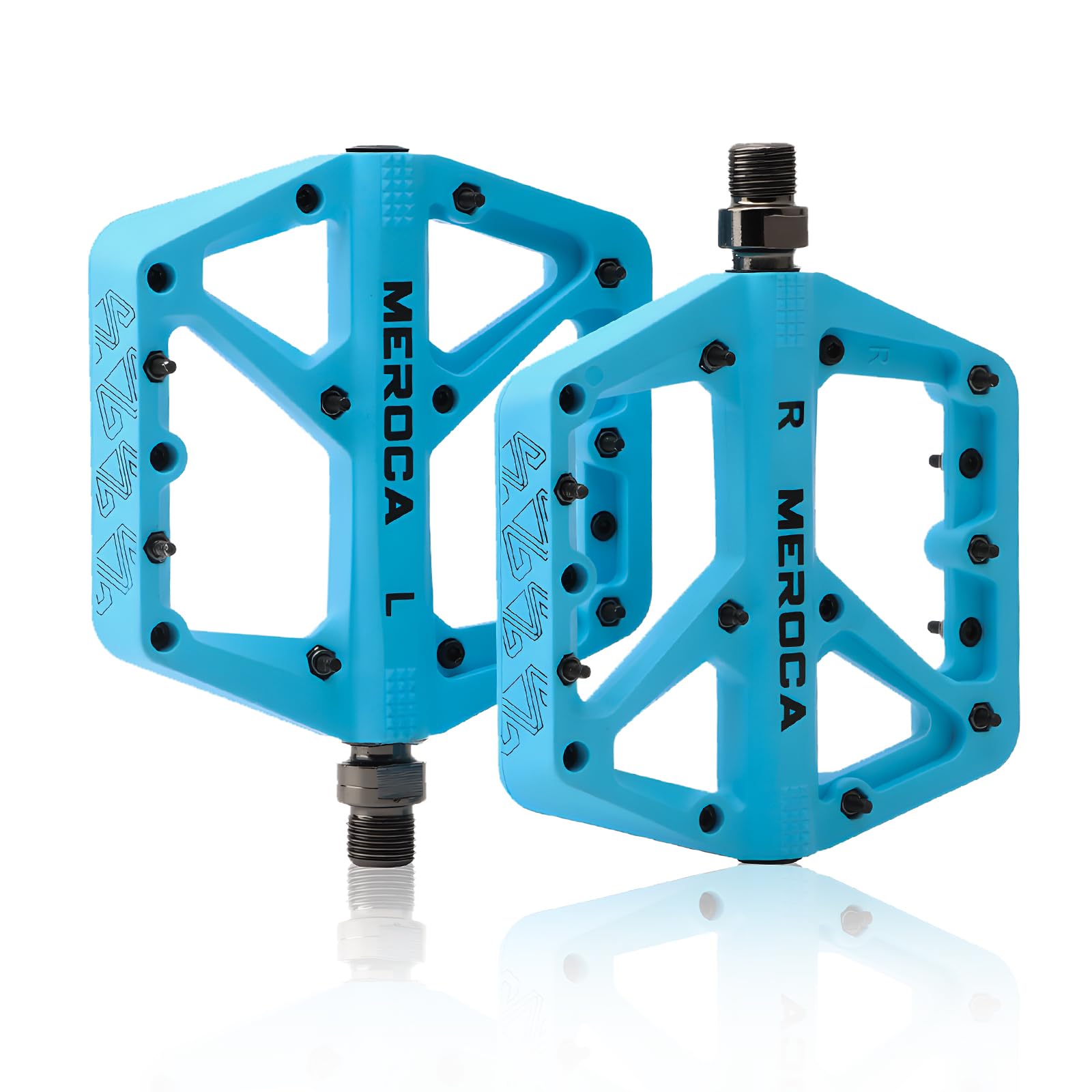 TINGSING Mountain Bike Pedals Non-Slip MTB Road Nylon Fiber Bicycle 112x115mm