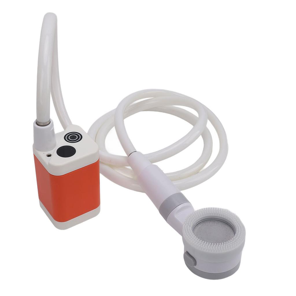 Przenośny prysznic kempingowy Silikonowa główka masująca Prysznic elektryczny zewnętrzny Zestaw prysznicowy ręczny na kemping, wędrówki