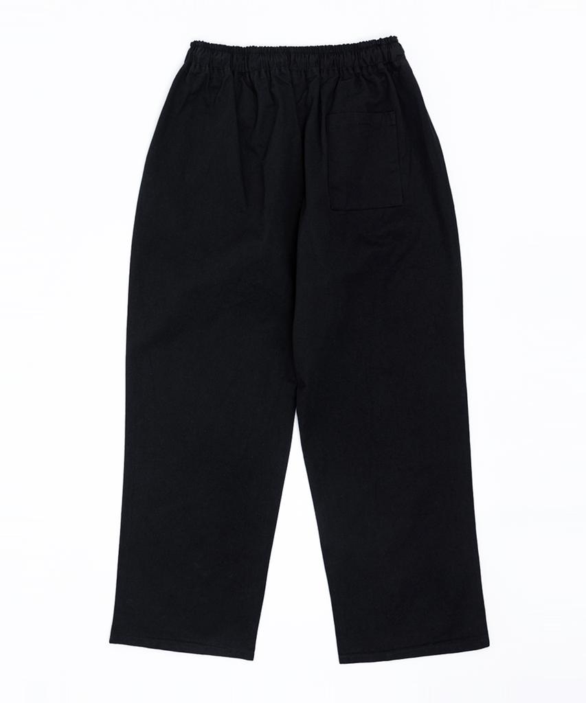 Seuteulaikeu Washed Cotton Relaxed Pants (Black)
