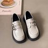 Small muffin platform women's spring new versatile round head retro British casual single shoes
