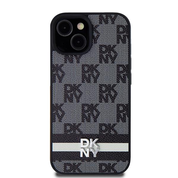 Dkny Dkhcp15Mpcptssk Iphone 15 Plus /14 Plus 6.7 Czarny/Black Hardcase Leather Checkered Mono Pattern & Printed Stripes