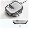 For AirPods Pro 3 Case Clear Electroplated TPU PC Earbuds Cover with Lock Clasp / Carabiner