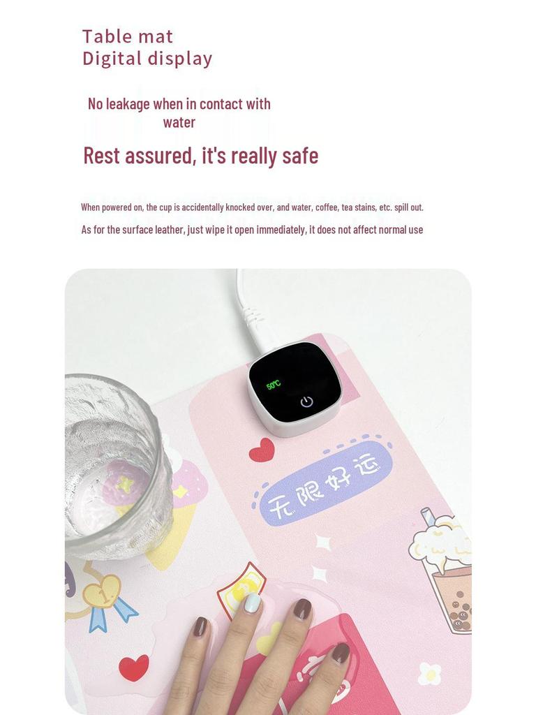 Ekstra Büyük Isıtmalı Mouse Pad & Masa Matı - Sıcak Ofis Masaüstü El Isıtıcısı