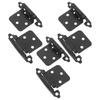 6 Pcs Cabinet Door Bumper Hinges Black Inset Matte for Cabinets Soft Close Kitchen Brushed Nickel