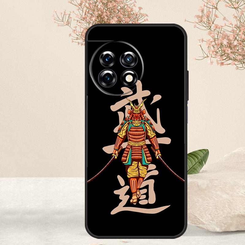 Samurai Oni Mask Case For OnePlus 15R 13R 13T 15 13 12 12R 11 10T 8 9 10 Pro Nord 5 CE 4 3 Lite N20 N30 Cover