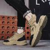 High-top autumn new outdoor mountaineering sneakers leather waterproof black locomotive Martin boots