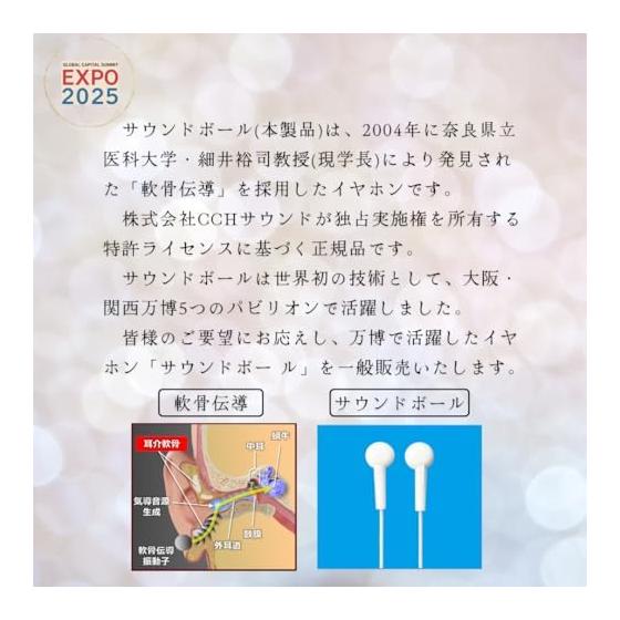 CCH Cartilage Conduction Earphones without Sound Ball Mic White CCH-K4-W Wired Earphones 3.5mm