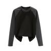 Ladies' Loose Comfortable Casual Fashionable And Warm Underwear With Seamless  Round Neck And Thick Velvet Long Sleeves Top