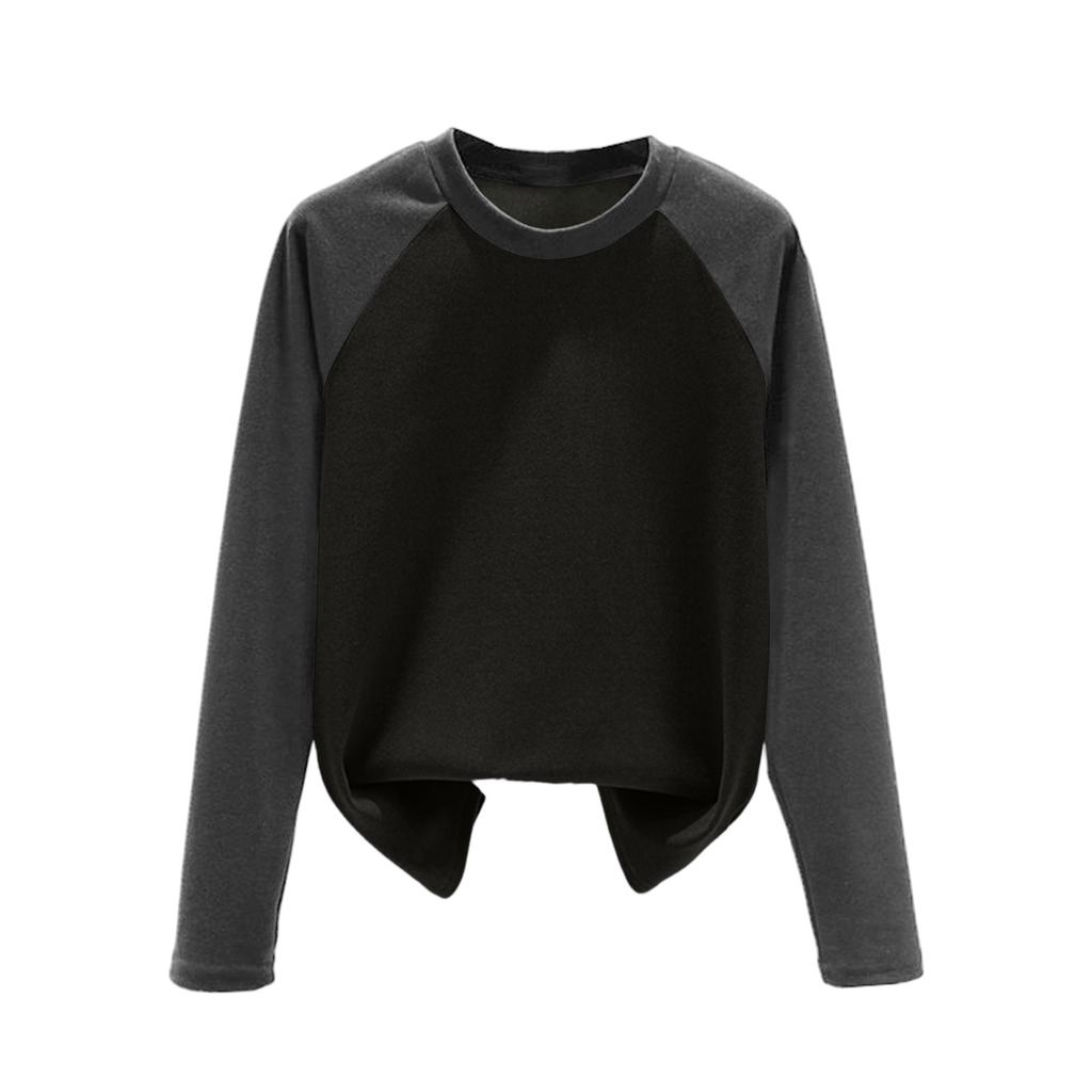 Ladies' Loose Comfortable Casual Fashionable And Warm Underwear With Seamless  Round Neck And Thick Velvet Long Sleeves Top