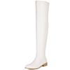 Women's Thigh High Boots 2025 Low Heels Over-the-knee Boot Black Red White Long Footwear Shoes Ladies Large Size 48 Water-proof