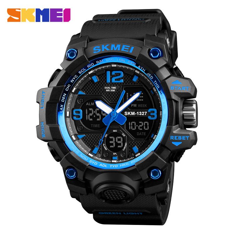 Men's waterproof electronic watch, fashionable multi-functional outdoor sports watch, young student electronic watch