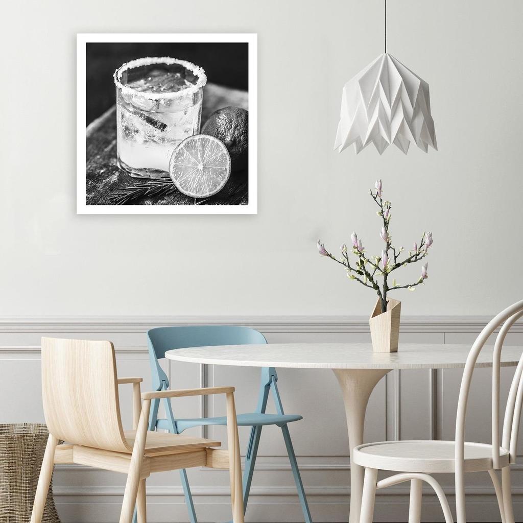 Canvas Print Drinks Black and White