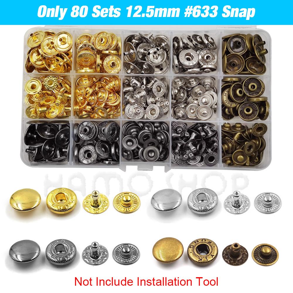 Druckknöpfe Set Metall Druckknöpfe mit Befestigung Druckknopf Montagezange Für Lederhandwerk Kleidung Bekleidung Jeans Taschen Schuhe