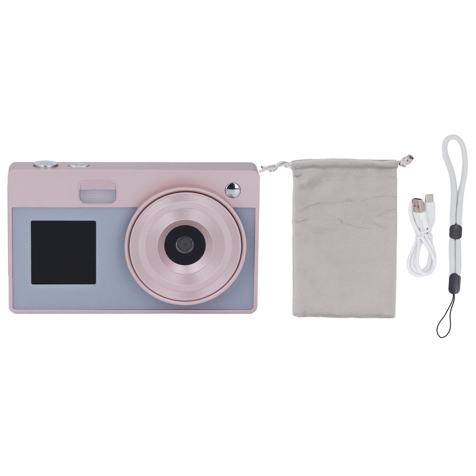 

Digital Camera 2.4inch 1.4inch Dual Screen 1080P 48MP 16x Digital Zoom DV Camera for Beginners 64GB without TF card