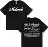2025 Rapper Melendi Album Tour Graphic Tee Shirt Men's Women Fashion Harajuku Hip Hop T-shirt Cotton Casual Short Sleeve T Shirt