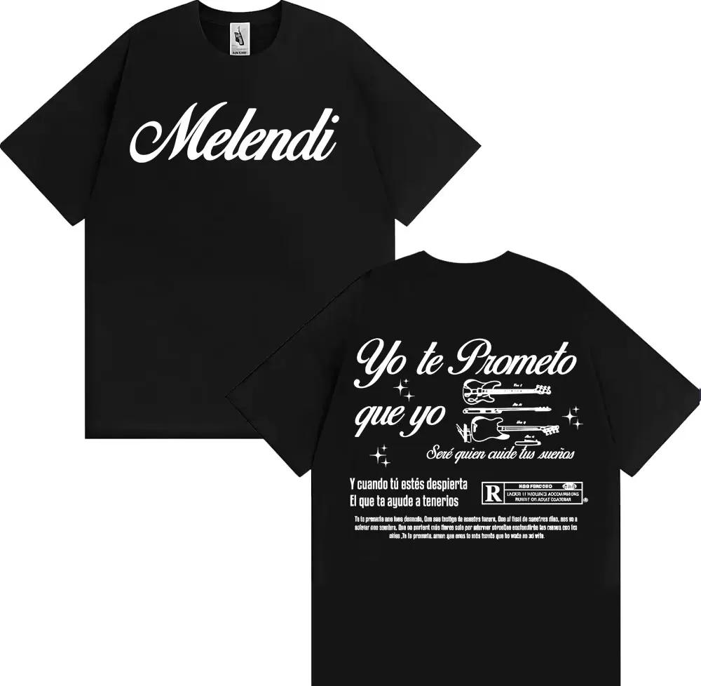2025 Rapper Melendi Album Tour Graphic Tee Shirt Men's Women Fashion Harajuku Hip Hop T-shirt Cotton Casual Short Sleeve T Shirt