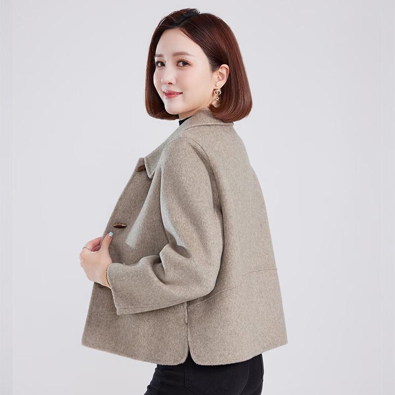 Fengmao Women's 100% Wool Double-Faced Short Coat