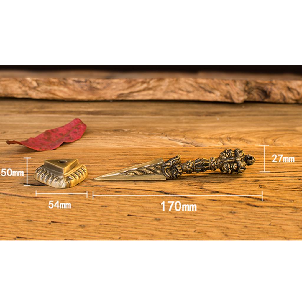 Tibetský buddhismus Dorje Vajra Phurba Amulet Ručně vyráběné Nepál sběratelské předměty