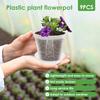9Pcs Clear Plastic Nursery Pot 12/15/18 Cm Multi Size Flower Planter with Drainage Hole and Trays Transparent Seedling Planter