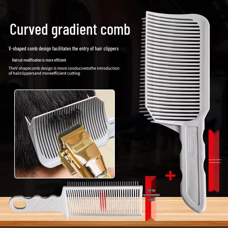 Pánský plochý hřeben na strojek: Kadeřnická nezbytnost pro pozicování při přechodech a stříhání vlastních vlasů