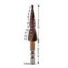 M35 Cobalt Step Drill Bit 1/4 Inch Hexagon Shank Double-edged Spiral Groove Step Drill 3-13mm Cobalt Coating Hole Saw