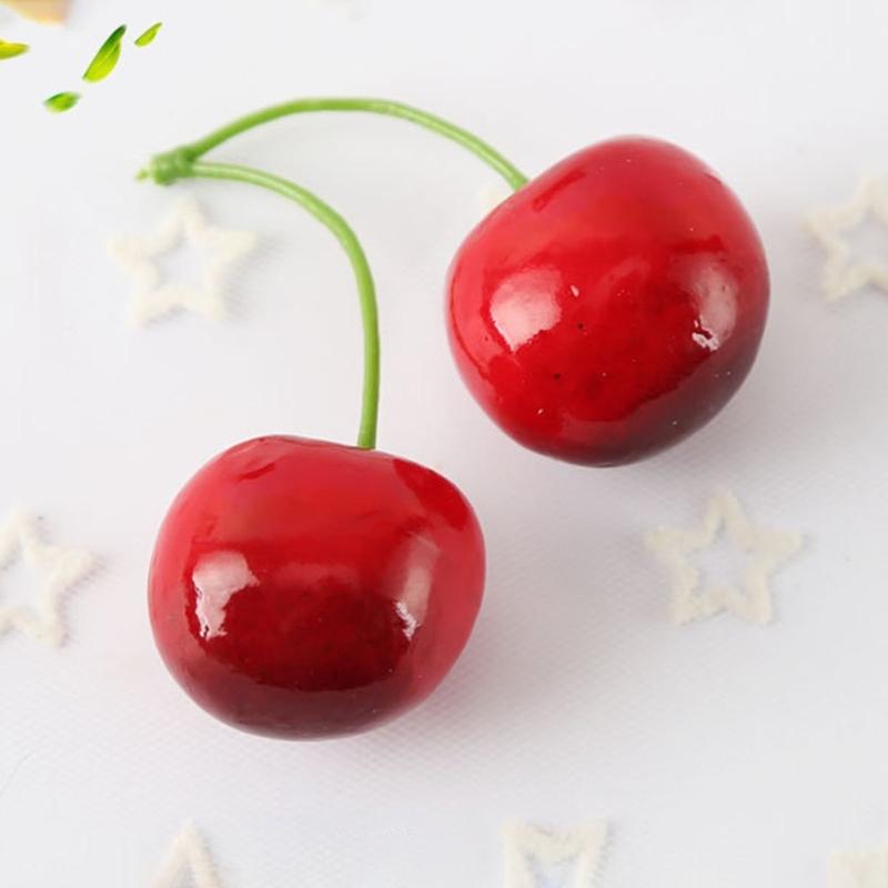 10 Pair Simulations Cherries Artificial Cherry Decorations False Cherries Props