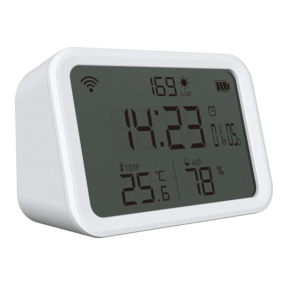

Smart WiFi Thermometer Hygrometer Sensor for Tuya with Temperature Humidity Light Detection LCD and Voice Control Support China Mainland