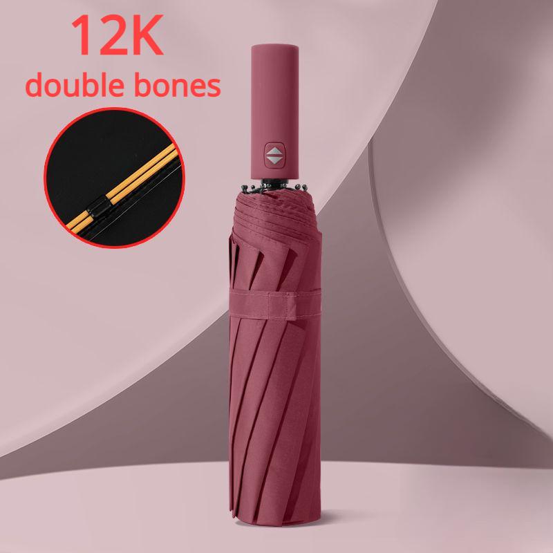 24/60/72 Bones Windproof Reinforced Fully Automatic Umbrella for Men Rain and Shine Sunshade UV Resistant Sun Large Parasol