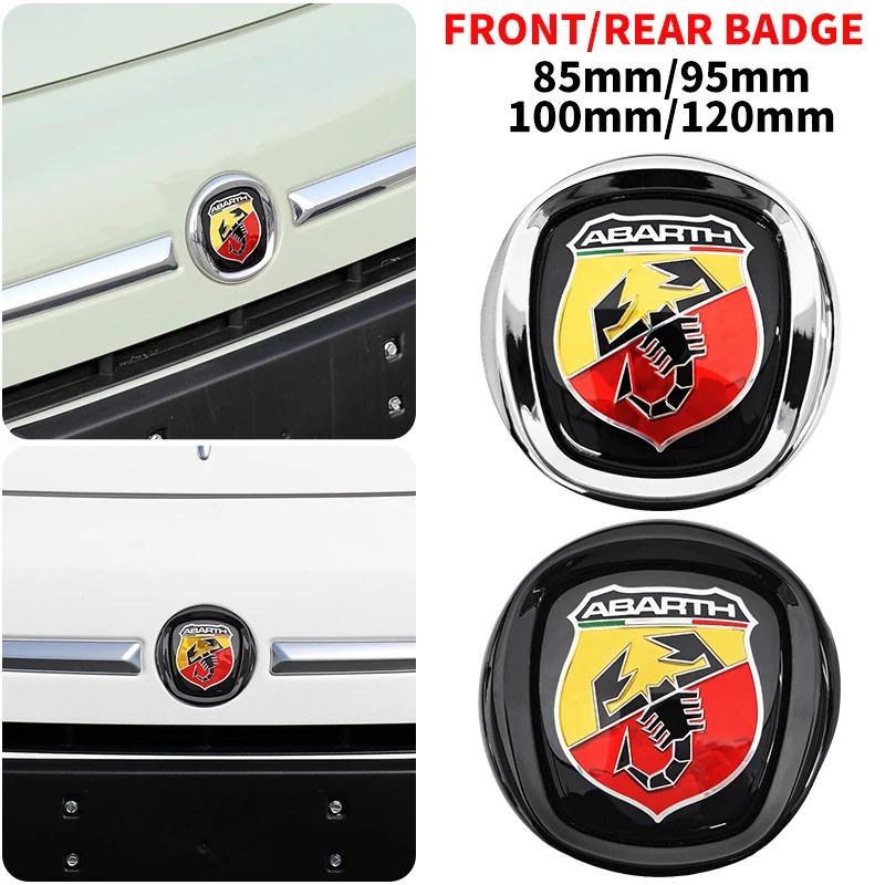 HINLY1 85mm 95mm 100mm 120mm ABS Auto Motorhauben Emblem Aufkleber Front Emblem Heck Kofferraum Logo Für FIAT Abarth Punto Tipo Stilo Palio Bravo Panda