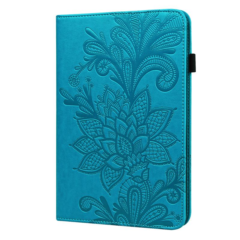 

Чохол для Lenovo M10 Plus Case 10.3 Шкіряна книжка з тисненням квітки для Lenovo Tab M10 Plus M10 FHD Plus Case TB X606X X606F Tab M10 FHD Plus синій