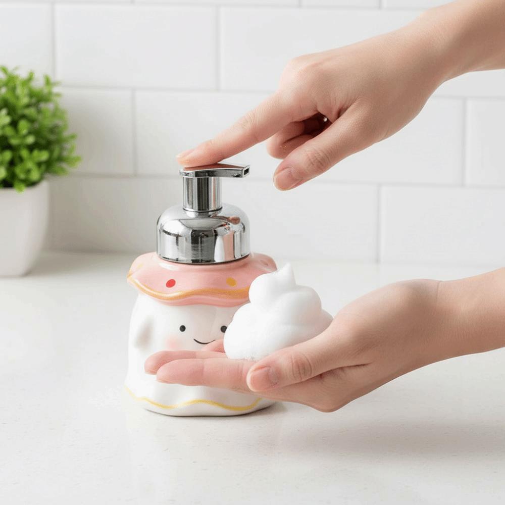 Separately Bottled Ceramic Soap Dispenser 200ML Hand Wash Bubbler Hotel Household