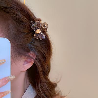 Diamond-studded Bow Small Hairpin Feminine Bangs Small Grab Clip Side Broken Hairpin Shining Decoration Styling Hairpins