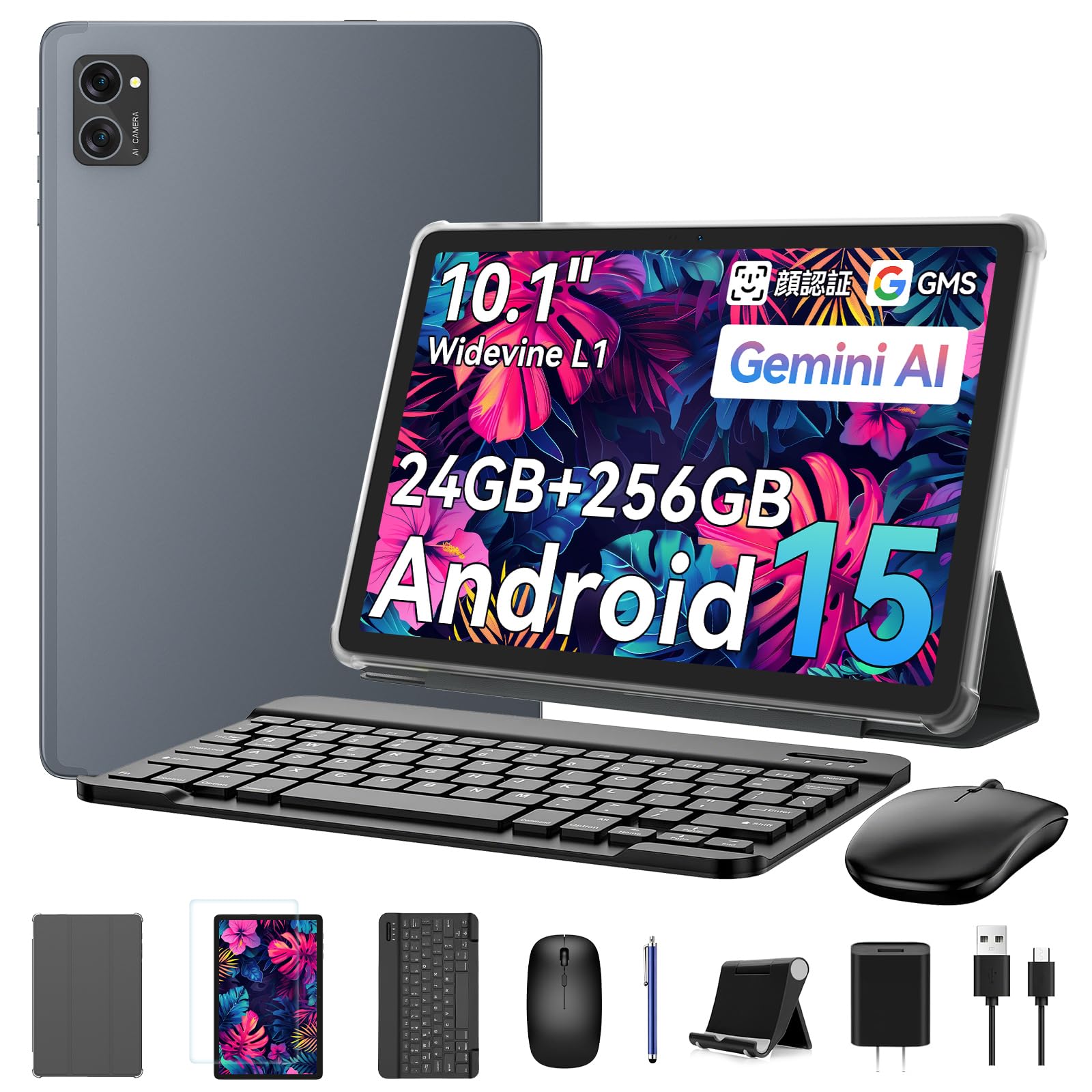 

TABWEE Android TF Card Widevine L1 Facial T606 Wireless Split GMS 5G WiFi Protective and Japanese Instruction Manual 10-inch Wi-Fi Tablet, 15, сірий колір